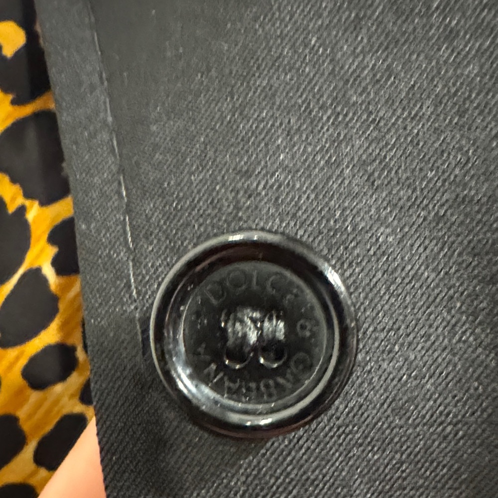 Dolce & Gabbana Black Blazer with Leopard-Print Lining | XS - Picture 5 of 5